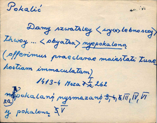 ręka T. Kalickiego